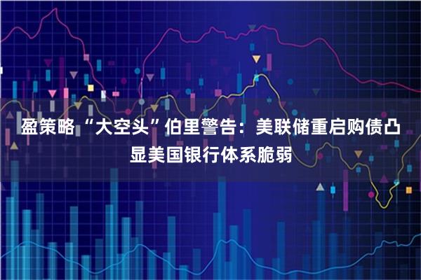 盈策略 “大空头”伯里警告：美联储重启购债凸显美国银行体系脆弱